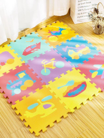 Toate jucariile - Covoraș tip puzzle din spumă – set 9 bucăți