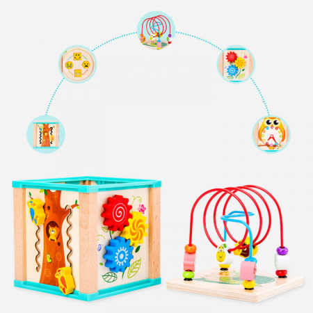 Cub activitati din lemn 5 in 1 – Montessori 1 an+ [2]