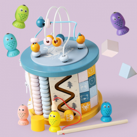 Cub educativ lemn 11 in 1 – activitati Montessori [3]