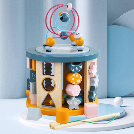 Cub educativ lemn 11 in 1 – activitati Montessori [4]
