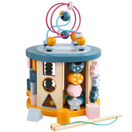 Jucarii educative - Cub educativ lemn 11 in 1 – activitati Montessori