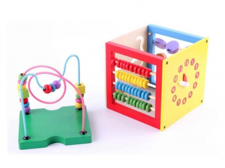 Cub educativ Montessori 5 in 1 activitati copii 1-3 ani [2]