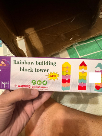 Toate Jucariile pentru Copii - Cuburi din lemn pentru constructii Turn