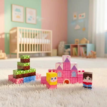 Blocuri Magnetice 38 Piese Stil Pixel Prințese, STEM 3+ | ZukiToys [2]