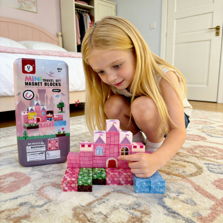 Blocuri Magnetice 38 Piese Stil Pixel Prințese, STEM 3+ | ZukiToys [3]