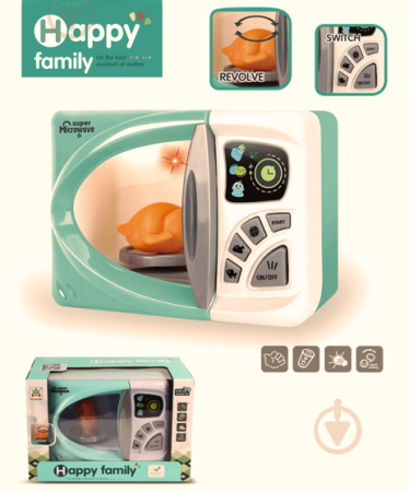 Cadouri dupa Buget - Cuptor cu microunde jucărie Happy Family – interactiv cu sunete și lumini