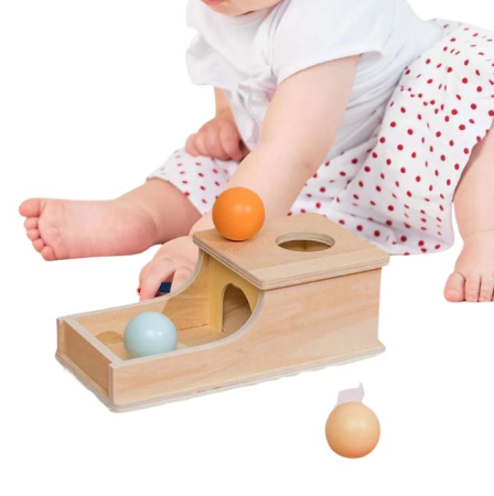 Cutia permanenței cu bilă - Jucarie Montessori din lemn [2]