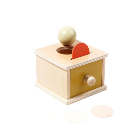 Cutie Montessori din lemn cu bile și jetoane pentru sortare și coordonare [3]