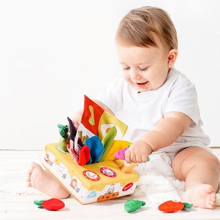 Cutie Senzoriala cu Servetele si Morcovi Textili | ZukiToys [4]