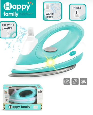 Fier de călcat de jucărie Happy Family cu pulverizare de apă și lumină – pentru copii [1]