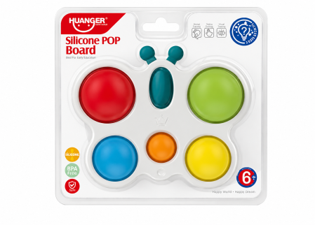 Jucarii pentru Bebe (0–2 ani) - Fluturaș senzorial Pop It pentru motricitate bebe