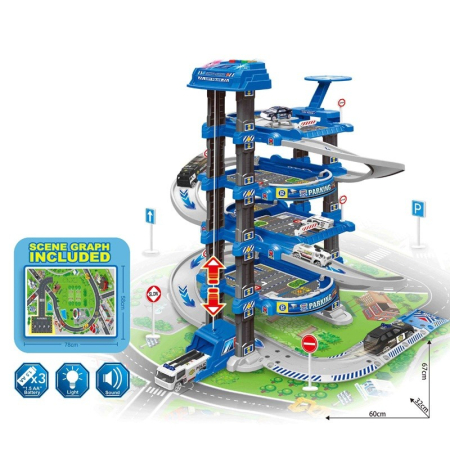 Garaj de Politie cu 4 Etaje si Masini de Jucarie - 3+ [1]