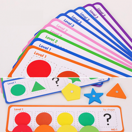 Joc sortare forme si culori din lemn – Montessori 3 ani+ [5]
