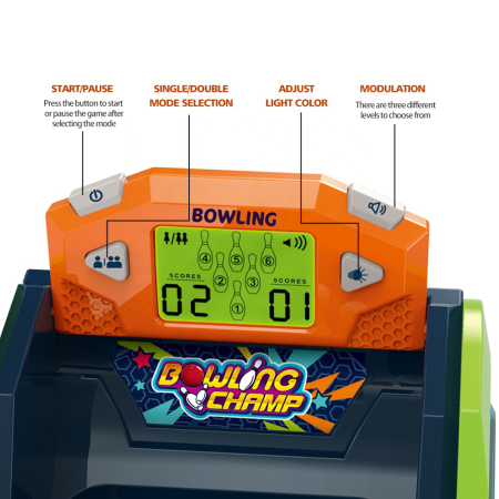 Joc Bowling Electronic cu Afisaj LCD, Efecte Sonore si Luminoase 3+ [2]