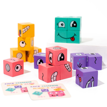Joc cu Cuburi pentru Recunoașterea Emoțiilor – Puzzle cu Expresii Faciale [4]