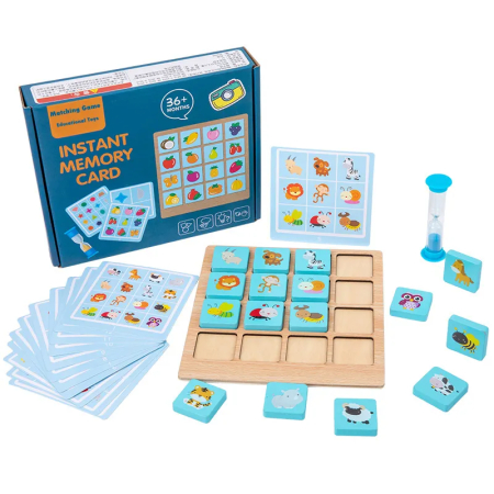 Jucarii Educative & Invatare - Joc de memorie Montessori cu cartonașe – Joc educativ pentru dezvoltarea atenției și logicii