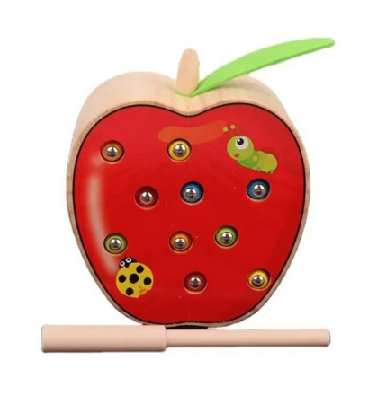 Cadouri dupa Buget - Joc de pescuit magnetic - Prinde viermișorii din măr