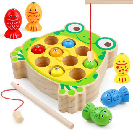 Joc de pescut magnetic din lemn – Broscuta|ZukiToys.ro [1]