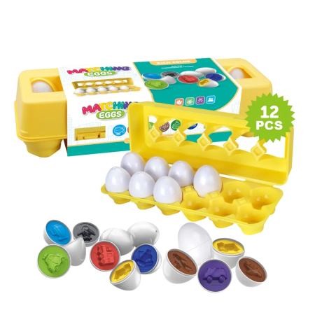 Cadouri de Sarbatori - Joc de potrivire oua culori si forme pentru copii