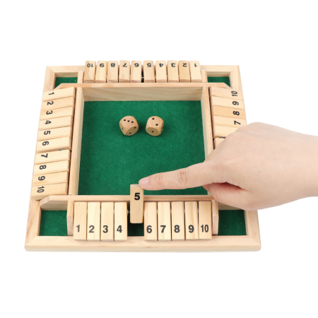 Joc de societate din lemn – Shut the Box - lemn natural [1]