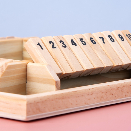 Joc de societate din lemn – Shut the Box - lemn natural [4]