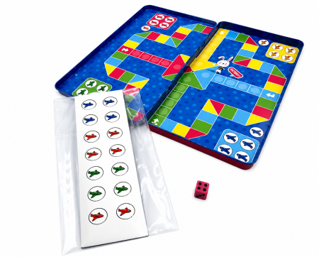 Joc de societate ,, Magnetic Ludo "  în cutie metalică pentru călătorii [2]