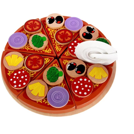 Joc din lemn pentru copii – Pizza feliabilă [3]