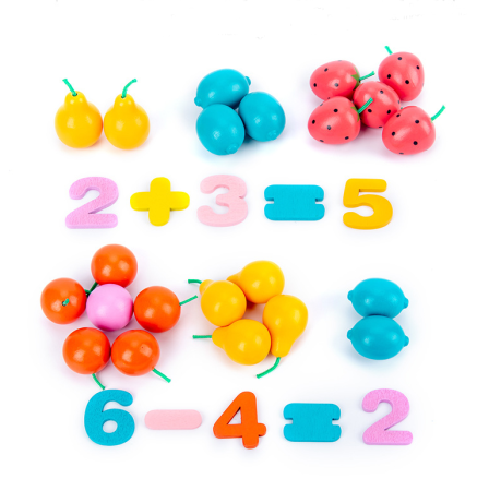 Joc educațional Montessori – Clasificare fructe și culori, 78 piese [4]