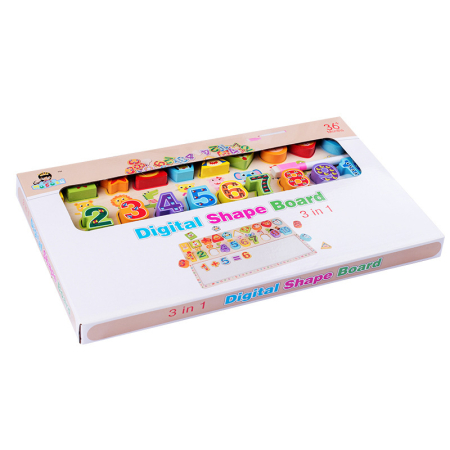 Joc Educativ 3-în-1 – Tăbliță Magnetică, Cifre și Forme Geometrice [1]