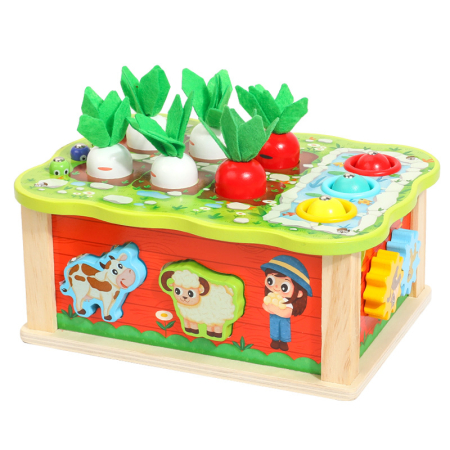 Cadouri de Sarbatori - Joc educativ 5 în 1 cu sortator animale și cules de morcovi