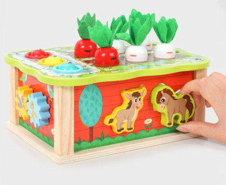 Joc educativ 5 în 1 cu sortator animale și cules de morcovi [4]