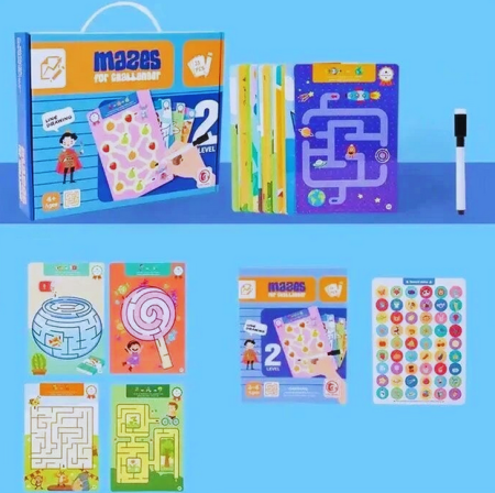 Joc educativ cu labirinturi – 25 de planșe reutilizabile [2]