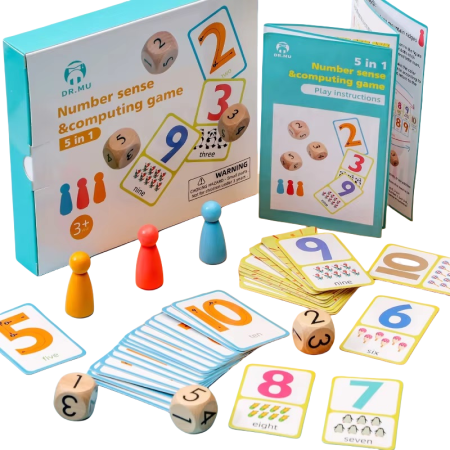 Jucarii Educative & Invatare - Joc educativ de memorie și numărare cu carduri, pioni și zaruri