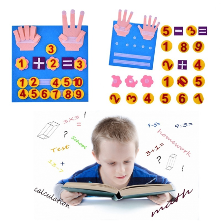 Joc educativ de numărat pe degete, 20 piese, adunare și scădere [1]