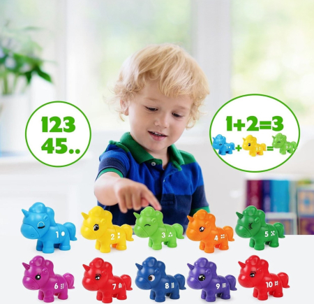 Joc Educativ Dinozauri si Numere – Potrivire si Numarare pentru Copii 18+ luni [2]