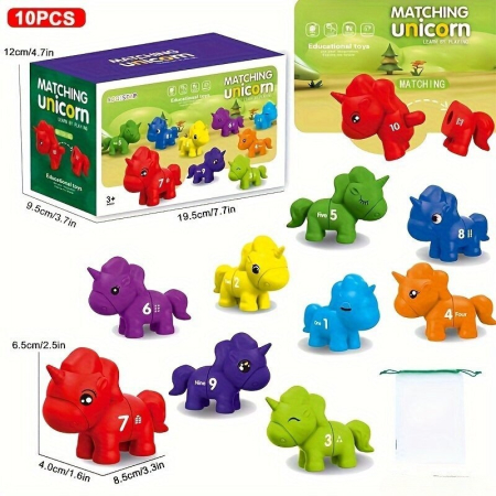 Jucarii pentru Bebe (0–2 ani) - Joc Educativ Dinozauri si Numere – Potrivire si Numarare pentru Copii 18+ luni