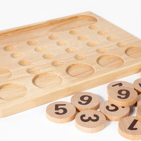 Joc educativ matematică – numărare cu bile și discuri cu cifre [2]