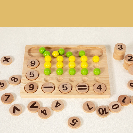 Joc educativ matematică – numărare cu bile și discuri cu cifre [1]