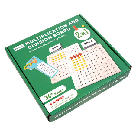 Joc educativ Montessori din lemn cu tabla înmulțirii și împărțirii, 224 piese [4]