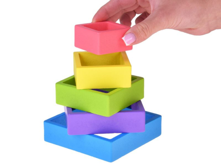 Joc constructie Montessori din lemn - 28 piese , multicolor [3]