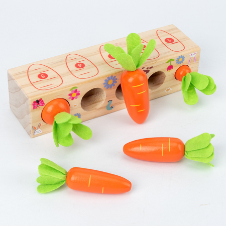 Jucarii pentru Dezvoltare - Joc educativ Montessori – Numărăm morcovii (Counting Carrots)