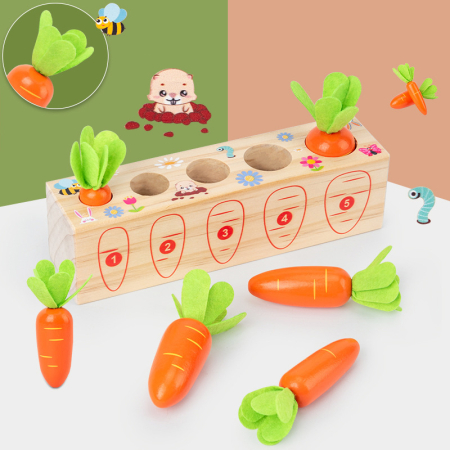 Joc educativ Montessori – Numărăm morcovii (Counting Carrots) [2]
