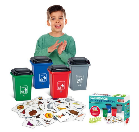 Jucarii pentru Fete - Joc educativ sortarea deșeurilor pe culori