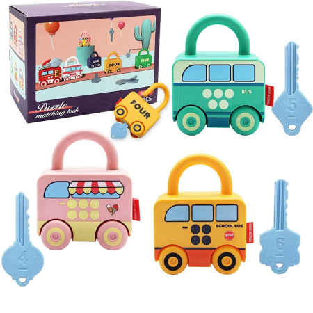 Jucarii sub 50 lei - Joc Lacatele si Cheile Cunoasterii – Cifrele 123 SOS (6 piese)