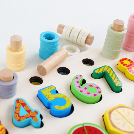 Joc logaritmic 3-în-1 „Invata literele si fructele”|ZukiToys.ro [5]