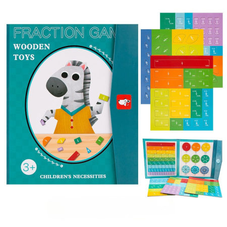 Jucarii Educative & Invatare - Joc magnetic cu matematică – Fracțiile și părțile întregului