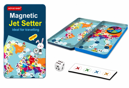 Joc magnetic ,, Jet Setter " în cutie metalică pentru călătorii [1]