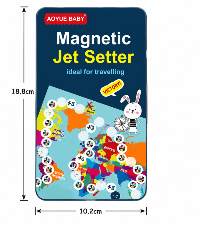 Joc magnetic ,, Jet Setter " în cutie metalică pentru călătorii [2]