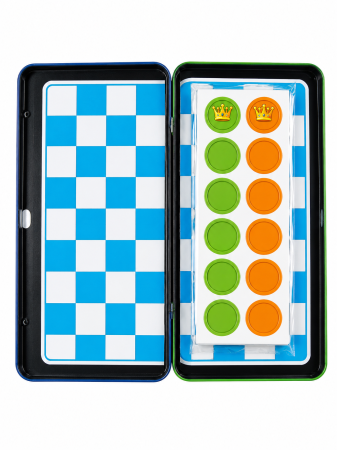 Joc magnetic ,, Magnetic Checkers " în cutie metalică pentru călătorii [2]