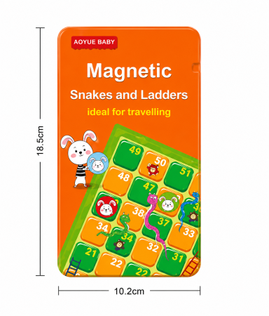 Joc magnetic ,, Snakes and Ladders " în cutie metalică pentru călătorii [3]